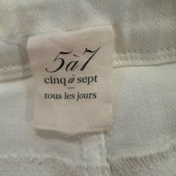 Cinq à Sept Ferna Braided High-Rise Stretch Flared Jeans Size L - Picture 10 of 12